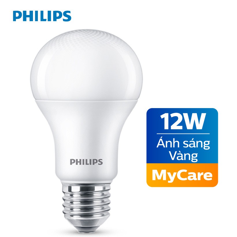 [Mã LIFEHOT1505 giảm 10% đơn 99K] Bóng đèn Philips LED MyCare 12W 3000K E27 A60 - Ánh sáng vàng