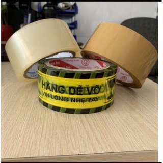 1 cuộn băng keo trong/đục/hàng dễ vỡ 5f 100y