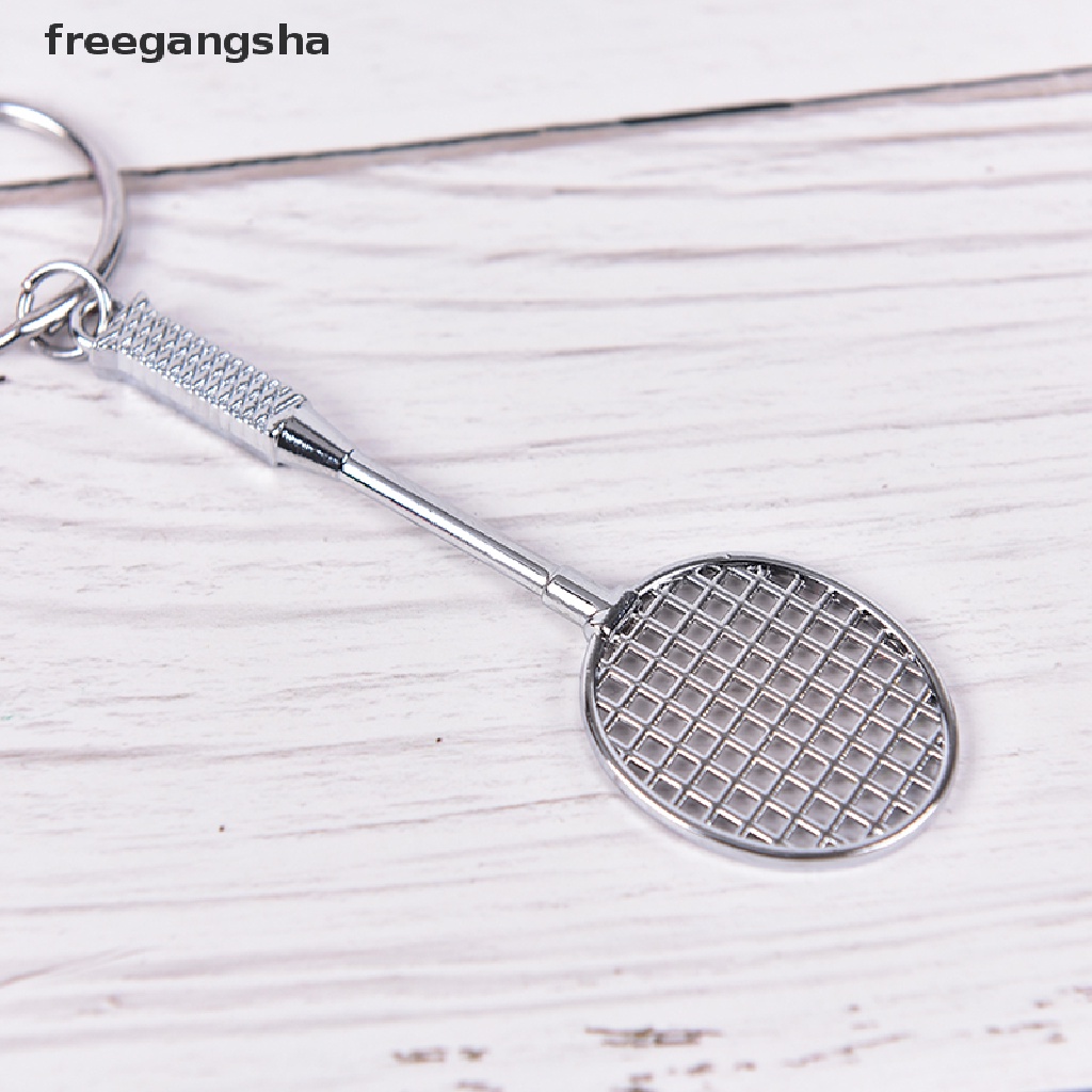 [FREG] mini Badminton racket ball sports keyring keychain holder bag pendant charm FDH