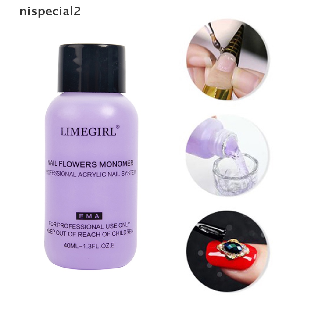 [nispecial2] 40ml Acrylic Manicure Crystal Carving Fluid Liquid Nail Extension Carving Decor [new]