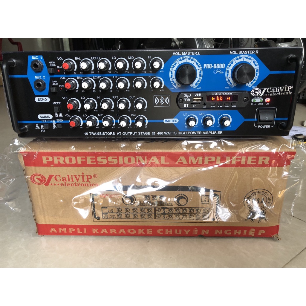 Amply CaliVIP Pro-6800 Chay 8 Sò Cs Mạnh Mẽ 500W
