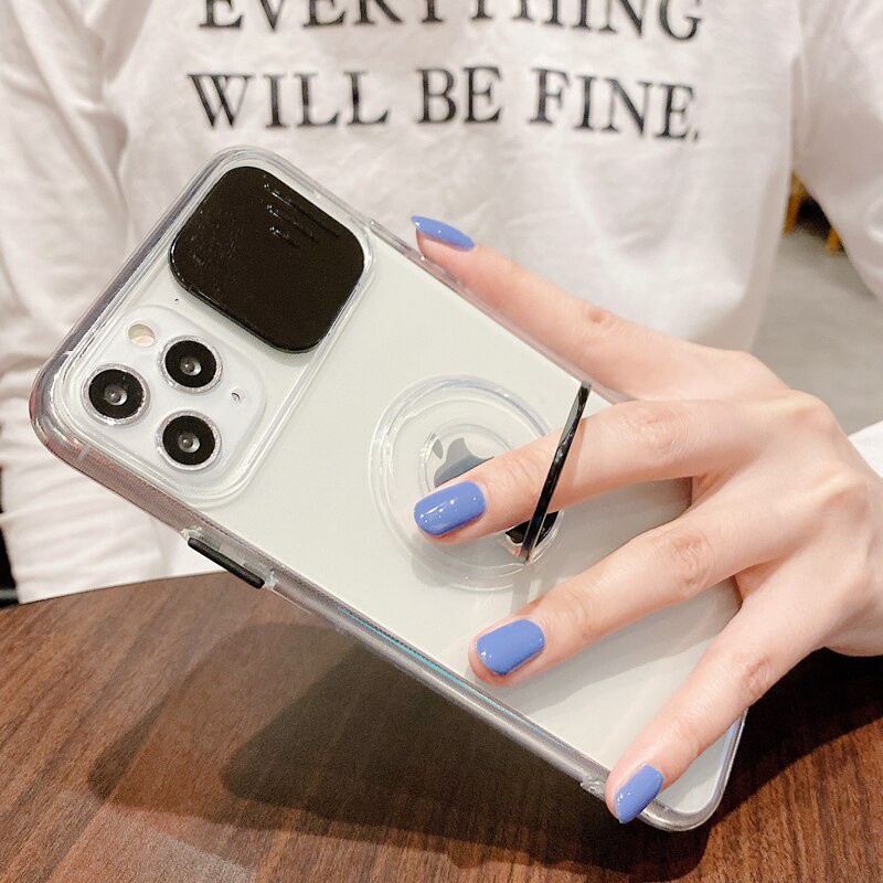 Ốp Điện Thoại Dẻo Trong Suốt Kèm Giá Đỡ Nhẫn Cho For iPhone 11 Pro Max 12 Pro Max 12 Mini X Xr Xs Max 7 8 Plus Se 2020