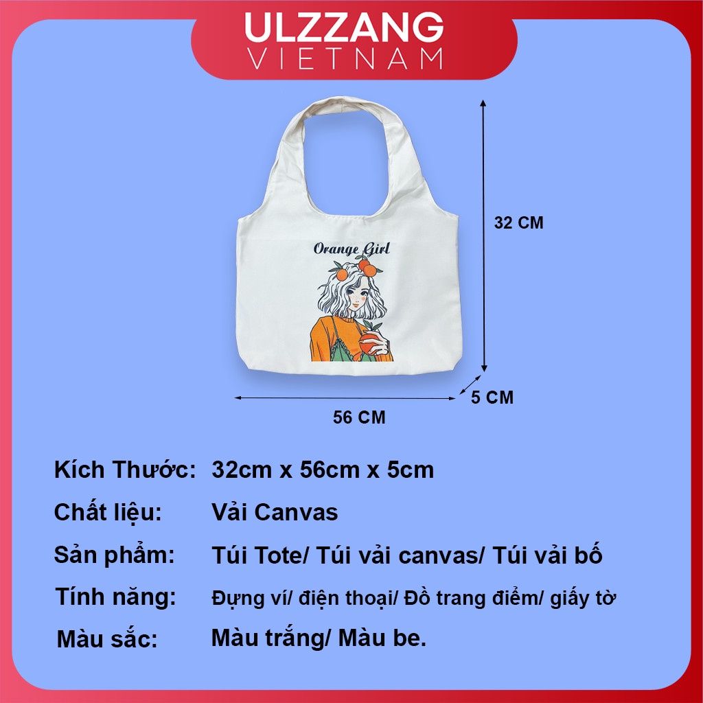 Túi tote vải canvas nam nữ đi học đi chơi , túi xách unisex đeo vai vải bố ulzzang thời trang rẻ đẹp