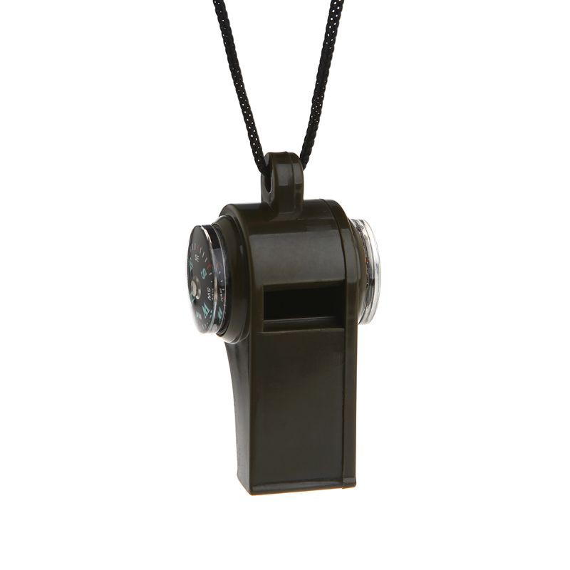 Mojito  3 in1 Outdoor Camping Hiking Emergency Survival Gear Whistle Compass Thermometer