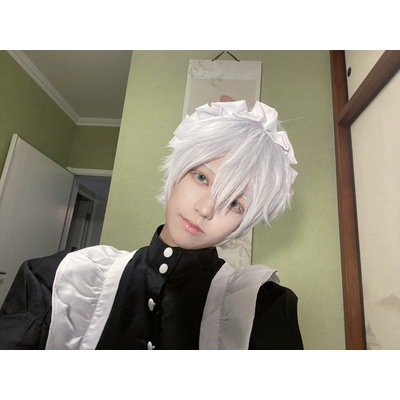 Wig/tóc giả nam ngắn tím bạc cosplay Gojo Satoru Jujutsu Kaisen Chú Thuật Hồi Chiến