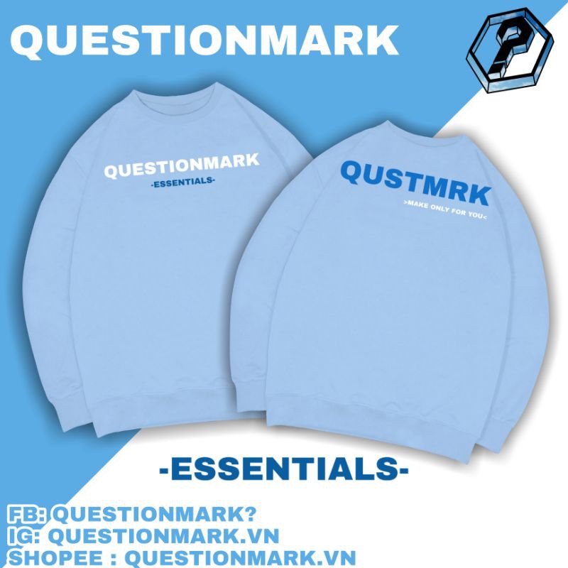 [4 PHỐI MÀU] Sweater ESSENTIALS big logo brand name hihi "local brand" | BigBuy360 - bigbuy360.vn