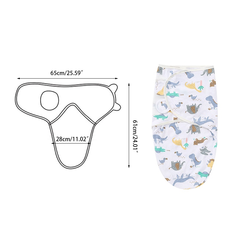 Bộ 2 Chăn Quấn Ngủ Cho Bé Sơ Sinh 3-5KG