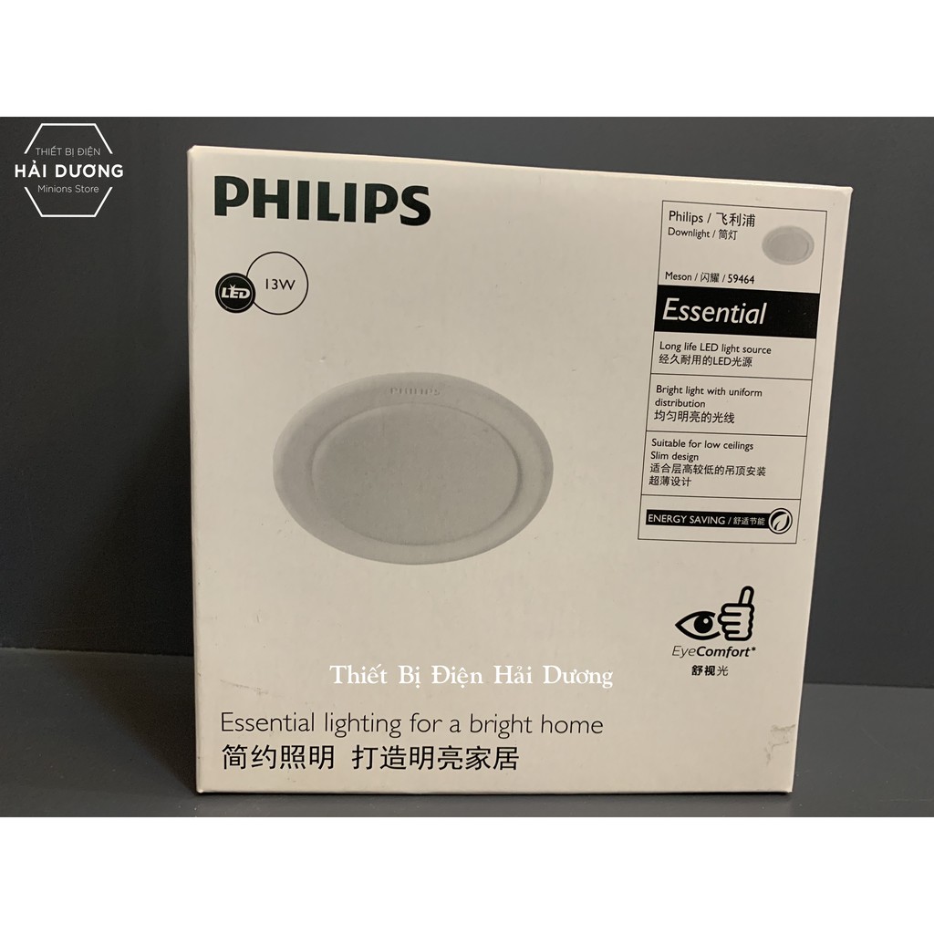 Combo Bộ 6 Đèn Led Downlight Âm Trần Philips 59448 MESON 105 7W - 59449 MESON 105 9W - 59464 MESON 125 13W Công Nghệ Eye