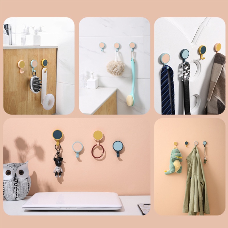 Bộ 3 Móc Treo Đồ Dán Tường Siêu Dính Chống Thấm Nước Tiện Dụng Cho Phòng Tắm / Nhà Bếp