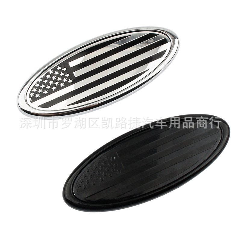 Nhãn Dán Trang Trí Lưới Tản Nhiệt Phía Trước Họa Tiết Cờ Mỹ Cho Ford Ecosport Fiesta Mondeo Focus 15X6cm 11.5X4.5cm