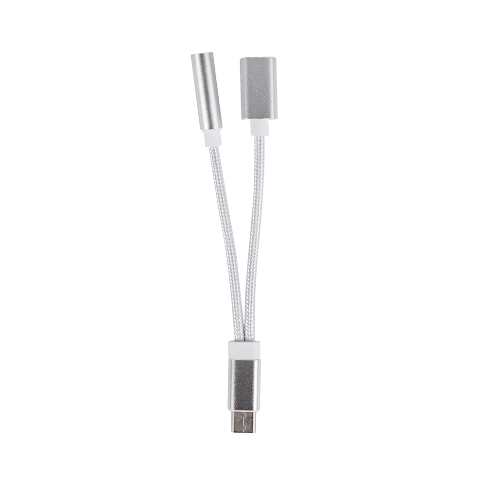 Bộ chuyển đổi tai nghe 2 trong 1 type C USB-C đầu cắm 3.5 mm