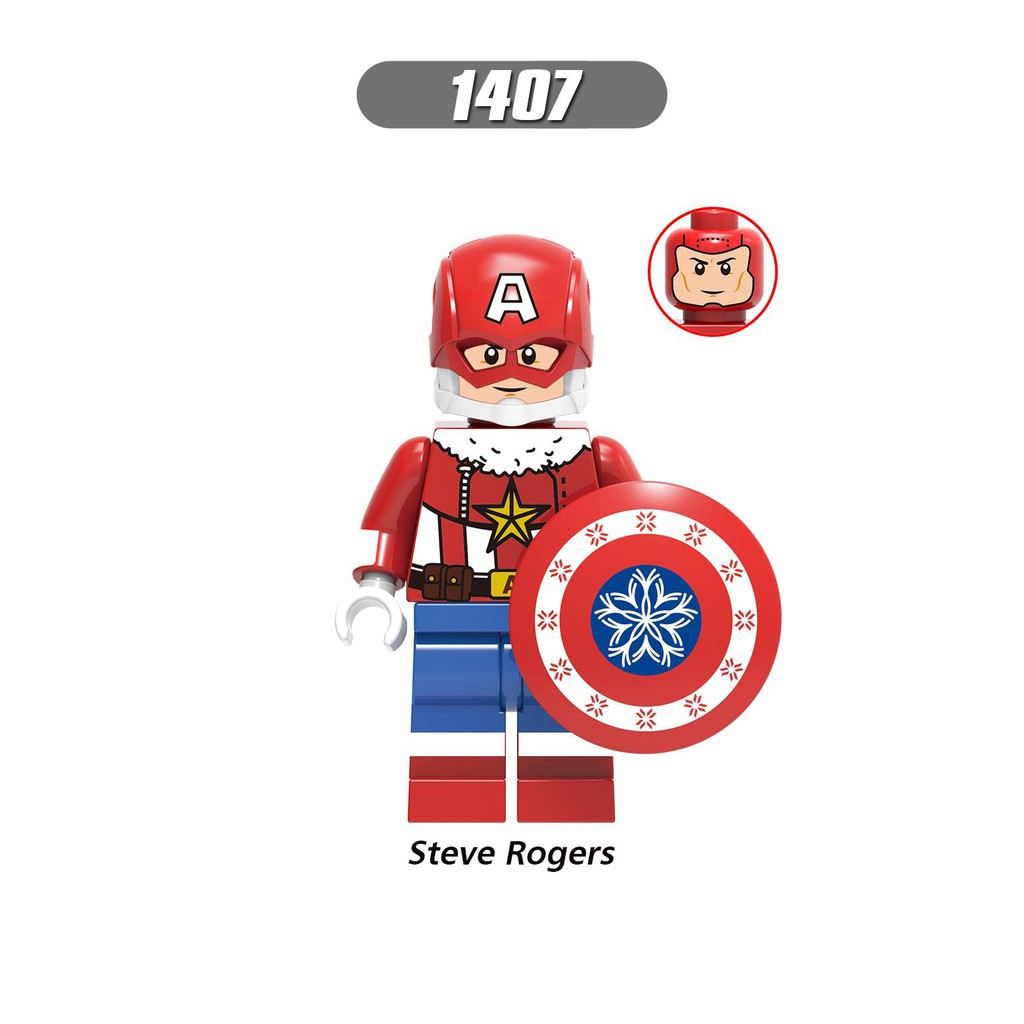 Đồ Chơi Minifigures Avenger Phiên Bản Giáng Sinh Noel Ironman Steve Yeti Mẫu Mới Ra Siêu Đẹp X0275