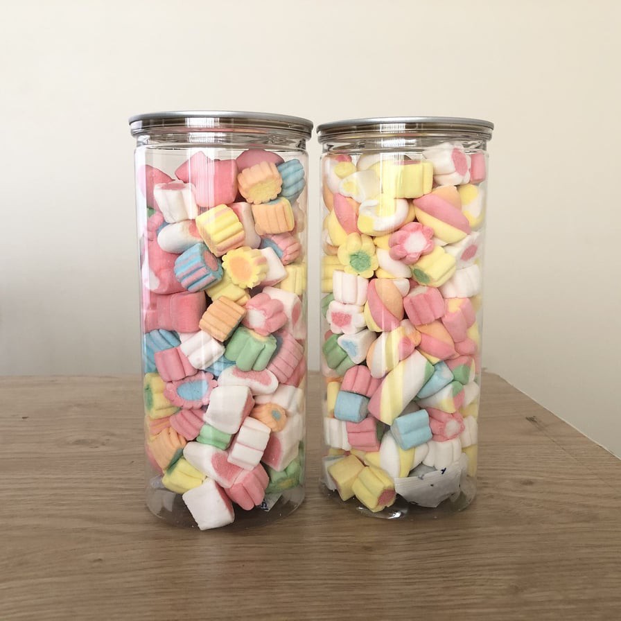 Kẹo xốp bông gòn ☁️ Marshmallow - Kẹo bông trái cây 🍎🍊🍉🍇🍓🍒 đầy màu sắc - Hộp 250g