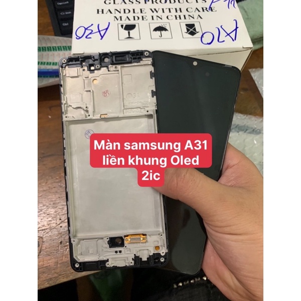 màn samsung A31 liền khung oled 2ic