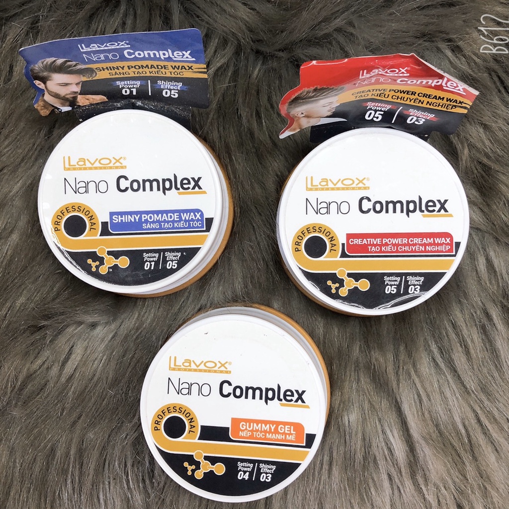 Gel Sáp wax tạo kiểu tóc nam Lavox Nano complex 80ml