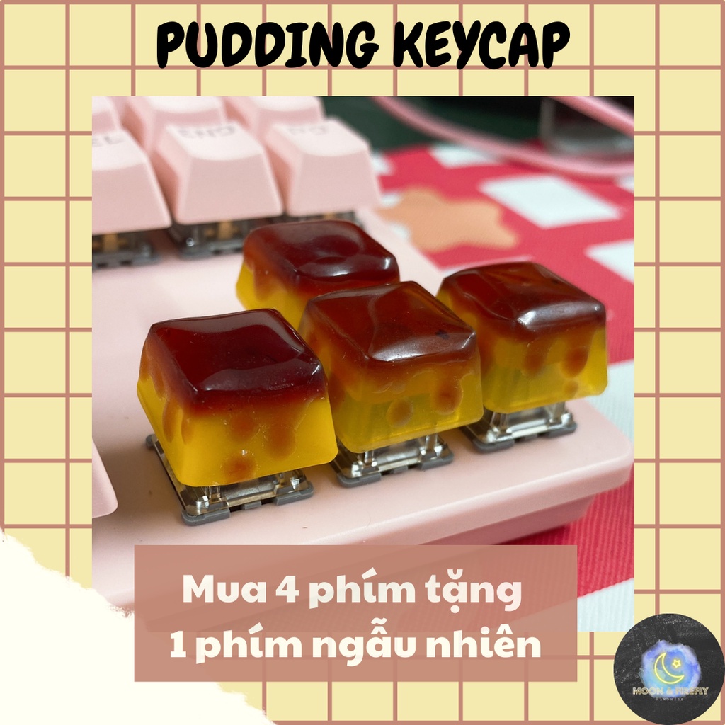 🍮MUA 4 TẶNG 1🍮, PUDDING KEYCAPS/ KEYCAP BÁNH PUDDING R4, R1