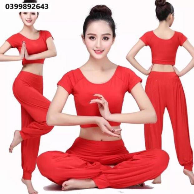 [Hàng cao cấp] Bộ đồ tập Yoga Alibaba múa bụng hàng nhập  cực đẹp - Vải thun co dãn 4 chiều thấm hút mồ hôi