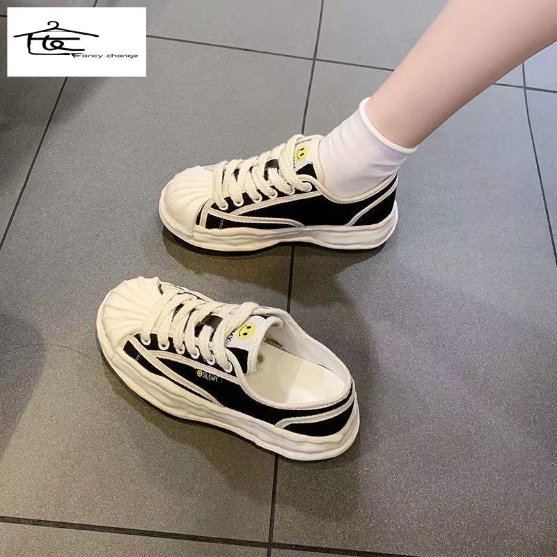 Giày Thể Thao Hở Ngón Chất Liệu Canvas Thời Trang Mùa Xuân Cho Nữ 2022