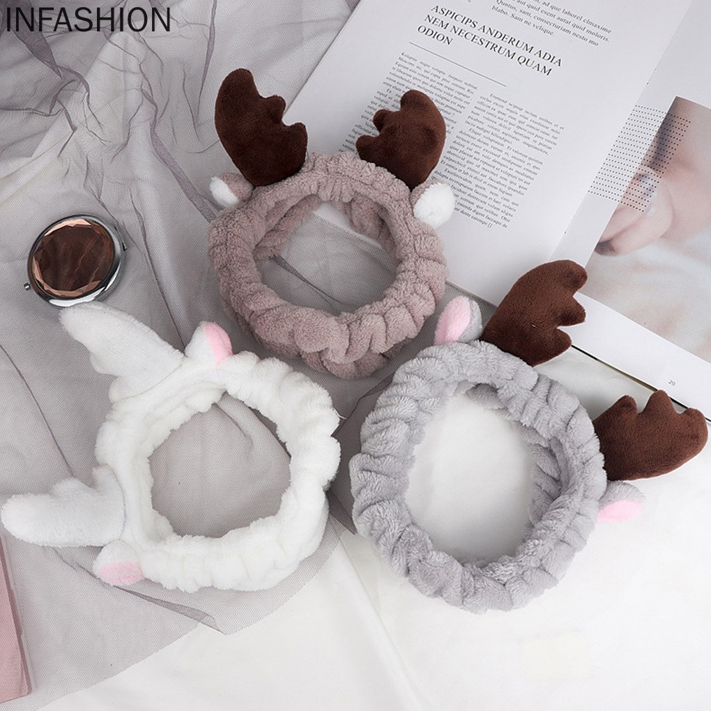 Băng Đô Vải Nhung Co Giãn Dùng Khi Trang Điểm Cho Nữ