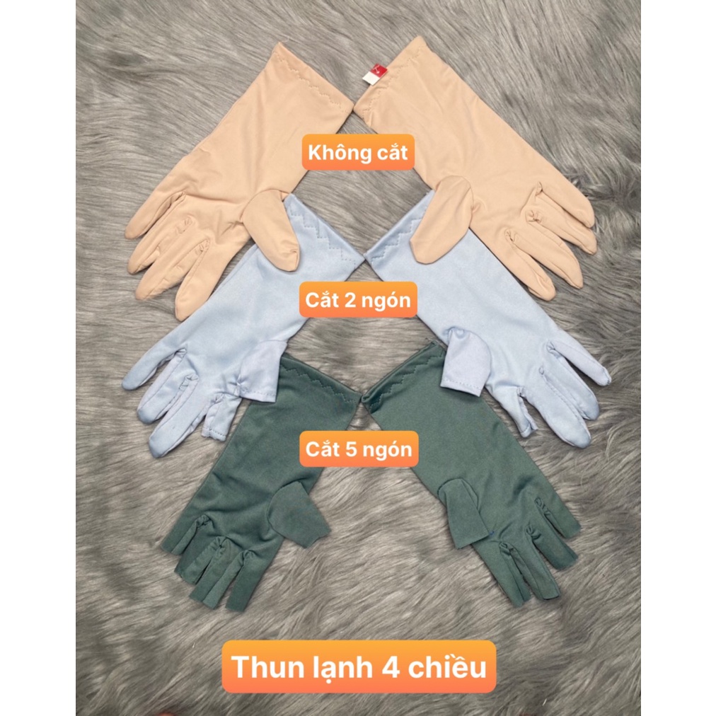 [HCM] Combo 5 đôi găng thun lạnh 4 chiều, màu trơn giao nhiều 5 màu ngẫu nhiên , ảnh thật , bảo đảm giao đúng