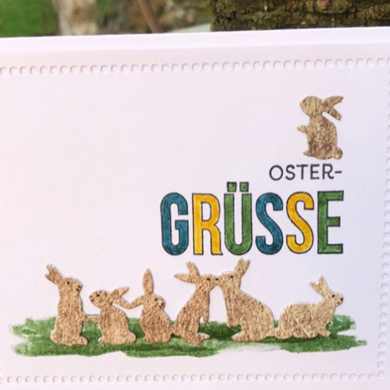Khuôn Cắt Giấy Kim Loại Hình Thỏ Phục Sinh Xinh Xắn