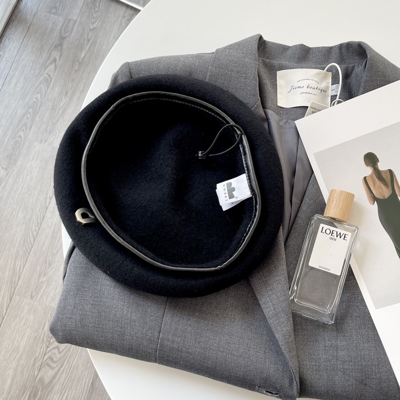 Mũ nồi beret bằng vải len thời trang thu đông dành cho nữ