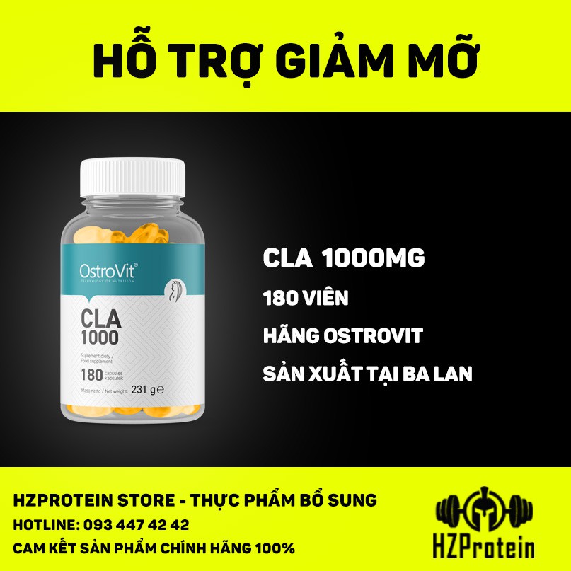 CLA - HỖ TRỢ GIẢM MỠ TỰ NHIÊN, KHÔNG CHẤT KÍCH THÍCH 1000MG (180 VIÊN) | BigBuy360 - bigbuy360.vn