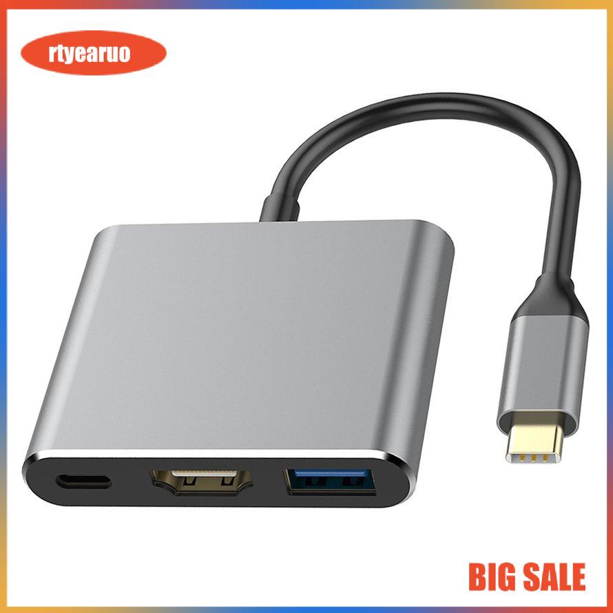 (199K) Cáp Chuyển Đổi Usb 3.1 Type C Sang Usb-C 4k Hdmi Usb 3.0 Cho Apple Macbook