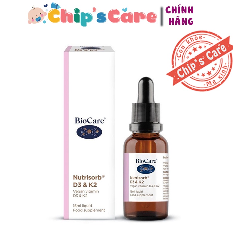 Biocare D3 K2 cho người từ 1 tuổi trở lên