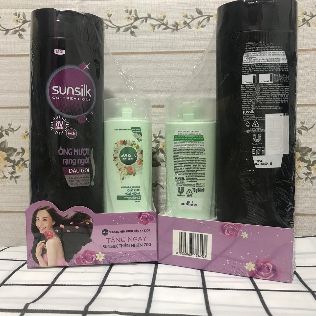 Dầu Gội Sunsilk 320g tặng kèm gội Sunsilk Natural 70g