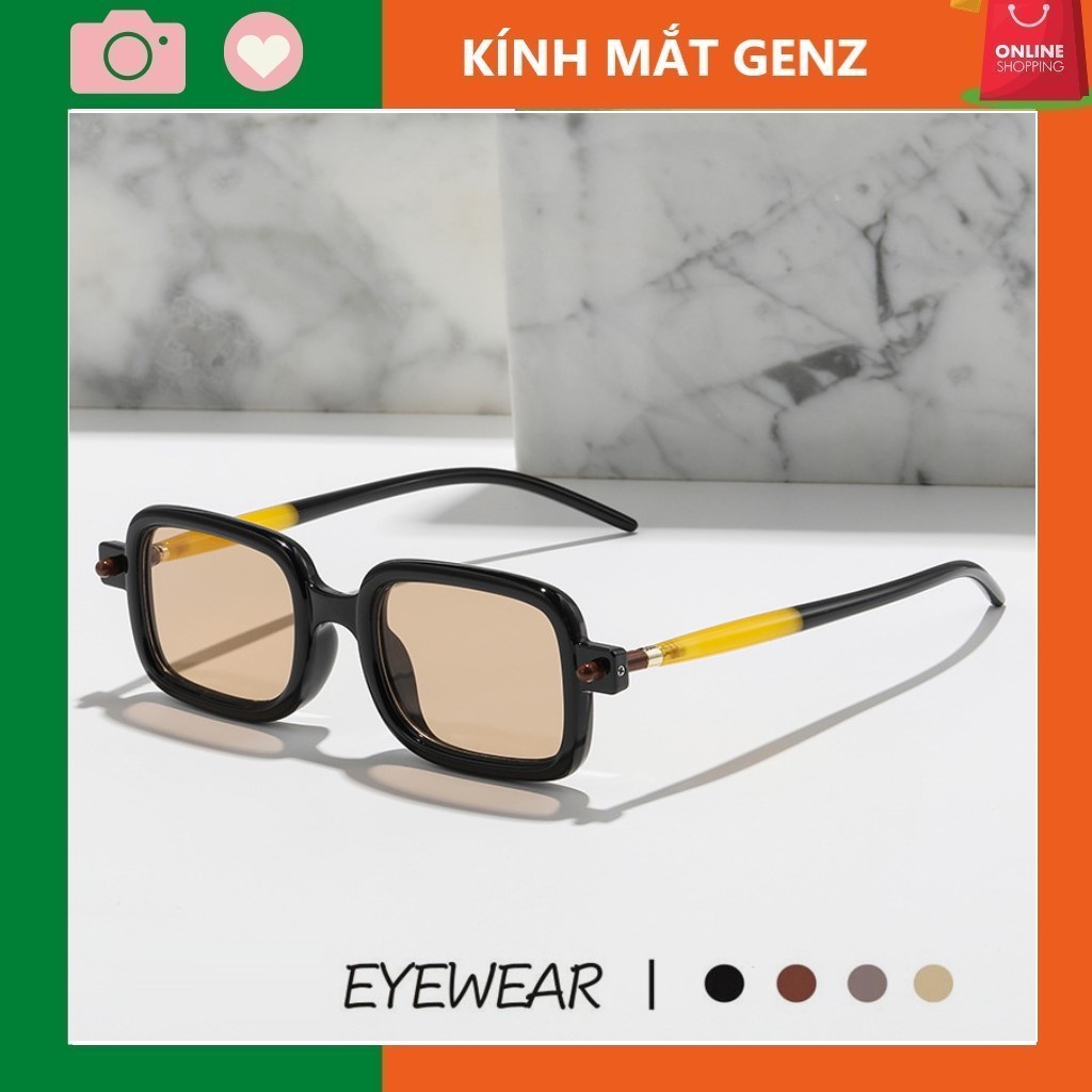 Kính râm nam nữ vuông KUBO chống UV400 , thiết kế mắt vuông thời trang dễ dùng 86512