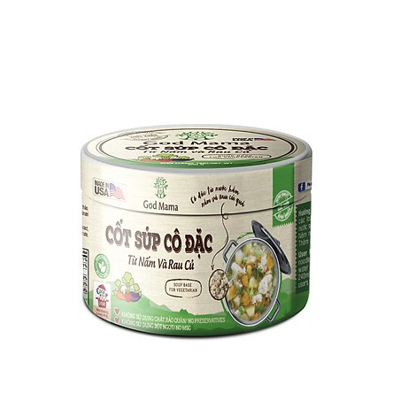 Cốt Súp Cô Đặc God Mama Vị Chay Và Mặn Hộp 200G