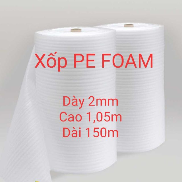 [ Tặng 2 cuộn băng dính ] Xốp PE foam dày 2mm chuyên đóng hàng dễ vỡ - Xốp lì