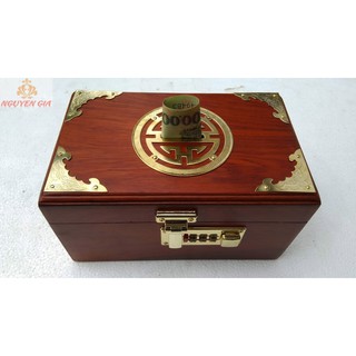Hộp đựng tiền chữ Thọ khóa số thân trơn
