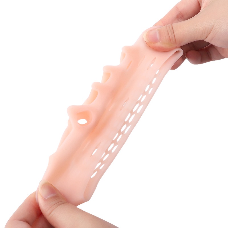 1 Cặp Miếng Lót Tách Ngón Chân Bằng Silicon Mềm Co Giãn Thoáng Khí Chống Trượt Chống Mòn