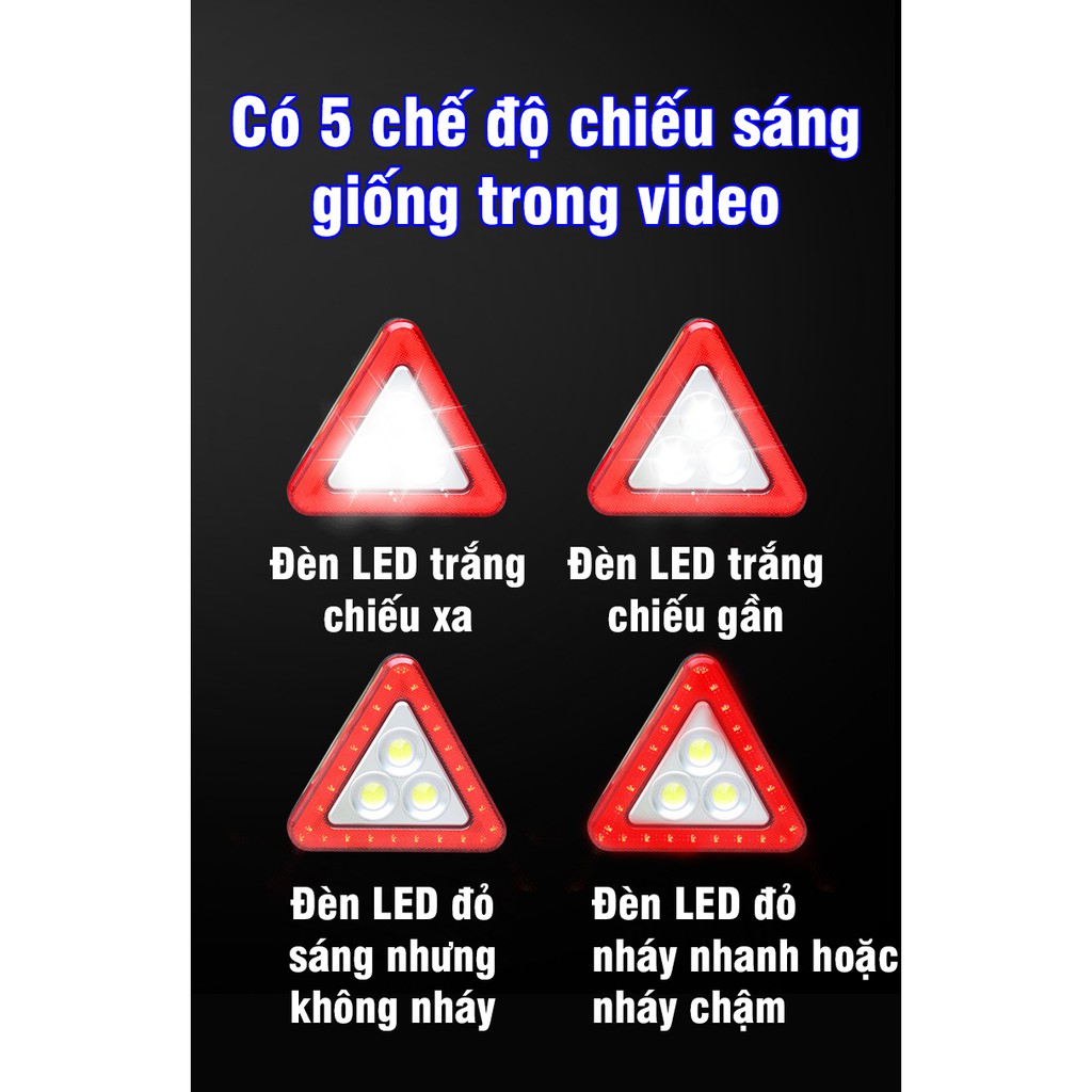 Biển cảnh báo nguy hiểm có đèn led đa năng cho ô tô cao cấp