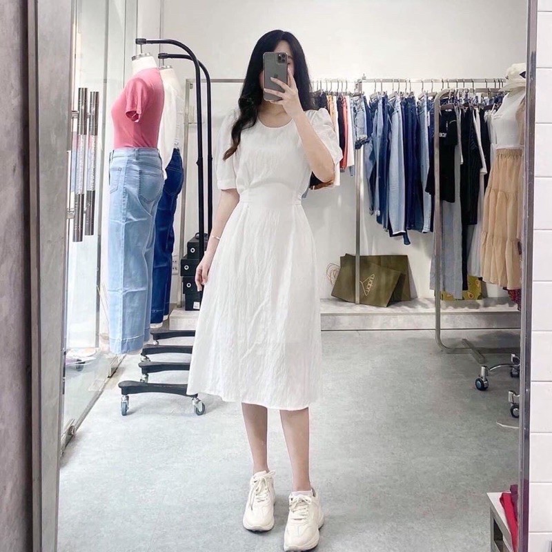 VÁY TRẮNG DÁNG DÀI VINTAGE SIÊU PHẨM SỐNG ẢO⚡️👉Ở ĐÂU RẺ HƠN-SHOPEE HOÀN TIỀN👈⚡️ĐẦM CHỤP HÌNH ĐI DU LỊCH HOT NHẤT 2021 | BigBuy360 - bigbuy360.vn