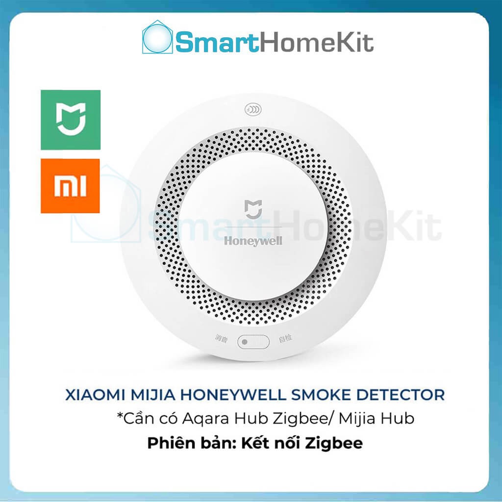 Cảm biến khói Xiaomi Mijia Honeywell - Bản Zigbee 3.0/ Bluetooth báo cháy, gas thông minh