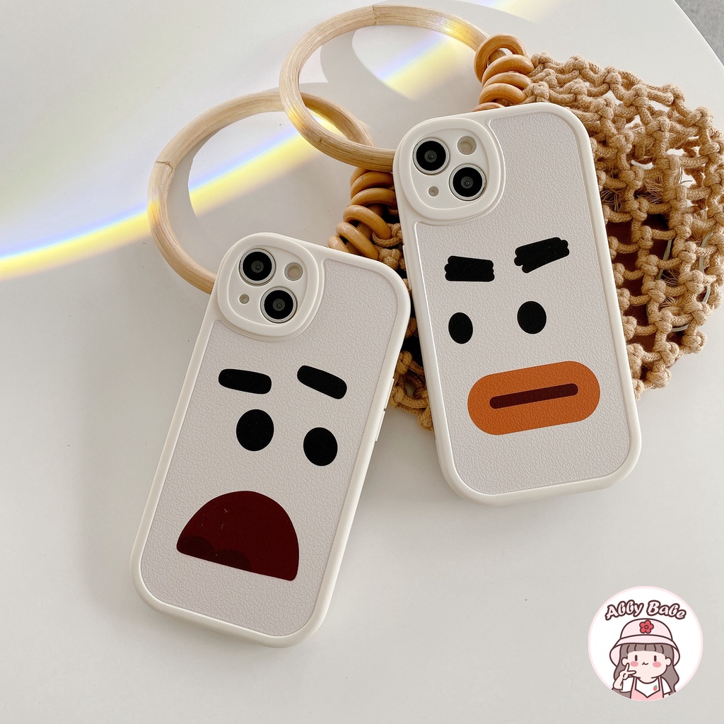 Ốp Điện Thoại TPU Mềm Phối Da Mặt Nhám Họa Tiết Biểu Tượng Cảm Xúc Kiểu Hàn Quốc Cho Iphone 11 7Plus 13 12 11 Pro Max X XS 12 13 XR