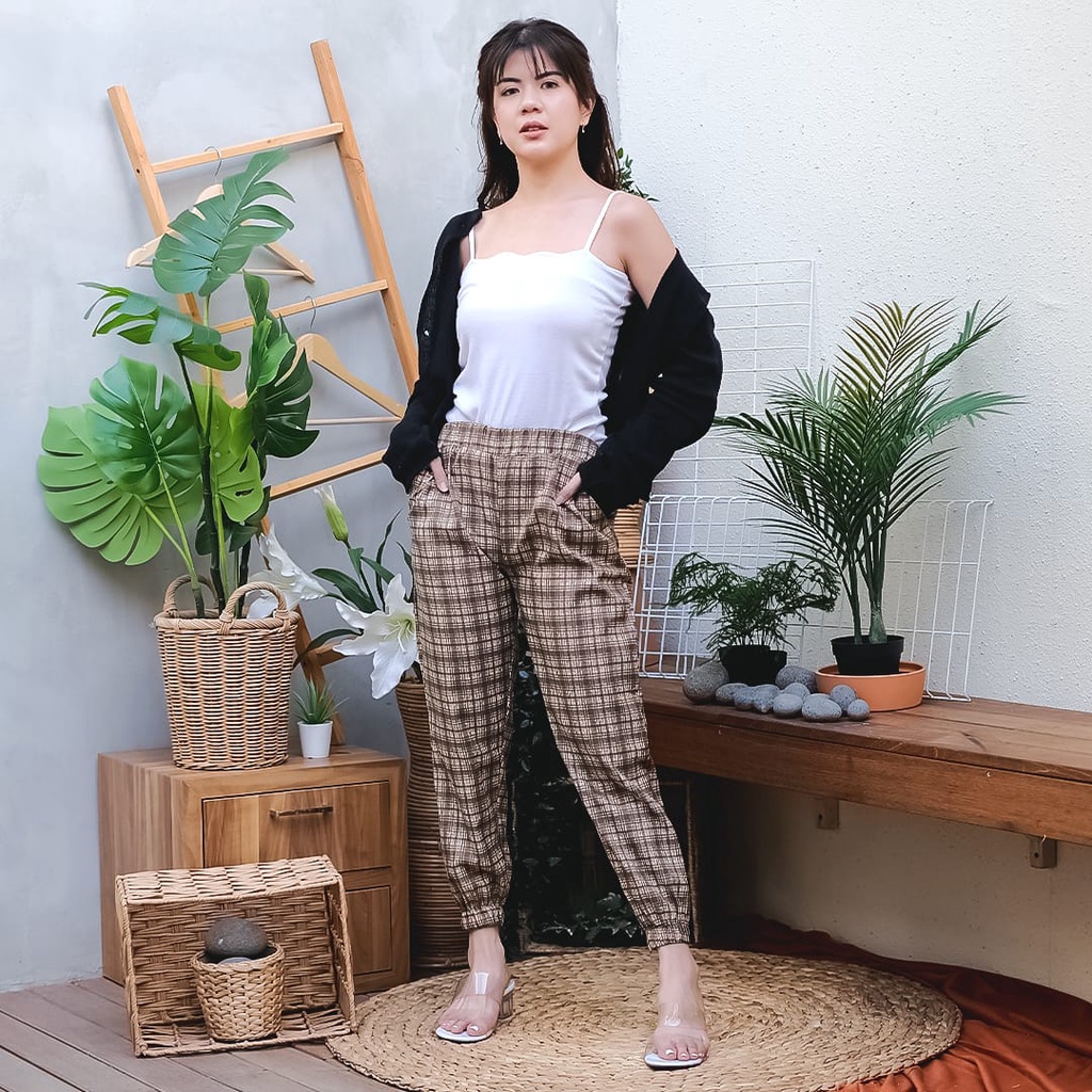 Quần Jogger Vtzen - ZEC Nữ DEMAS / Jogger Bilqis / Đáy Quần Jogger / Quần Dài / Joger Motif Kẻ Sọc / Cho Thanh Thiếu Niên 2022