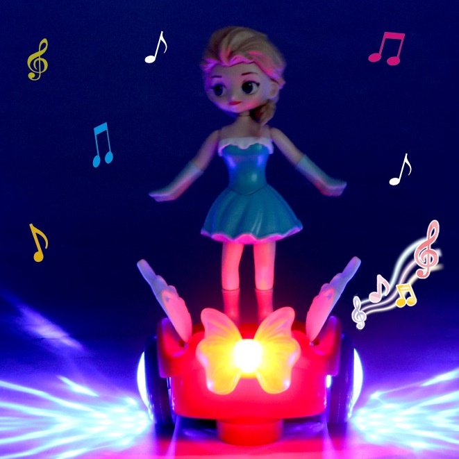 Đồ chơi đèn lồng trung thu công chúa Elsa xoay 360 độ có nhạc có đèn cho bé yêu - Mây Kids