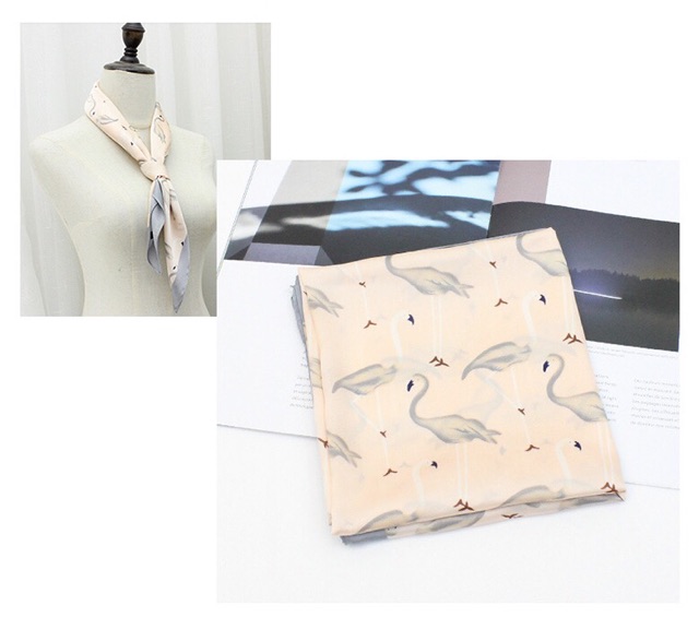 Khăn con hạc, size 70x70.