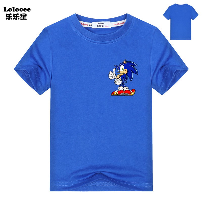 Áo Thun Tay Ngắn In Hình Sonic The Hedgehog 3d Thời Trang Cho Bé