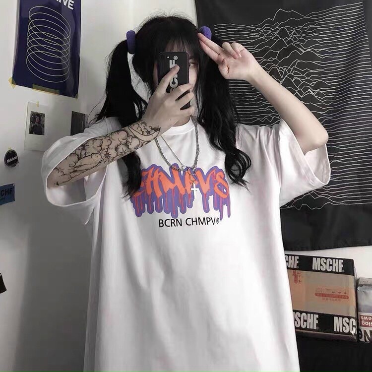 Áo Thun Nữ Form Rộng Tay Lỡ In Chữ Cá Tính Mẫu Mới HOT - ĐĂNG QUANG FASHION