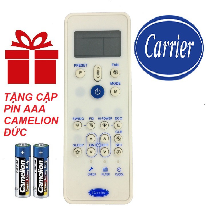 Remote máy lạnh CARRIER mẫu 1 - Điều khiển điều hòa CARRIER mẫu 1