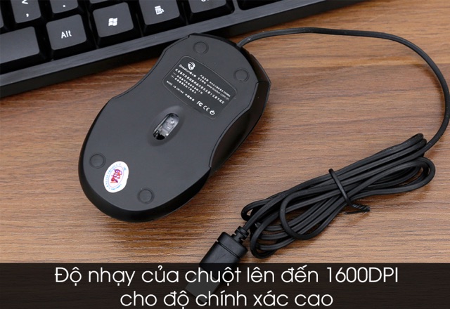Combo bàn phím + chuột có dây, mouse + keyboard BOSSTON D5300