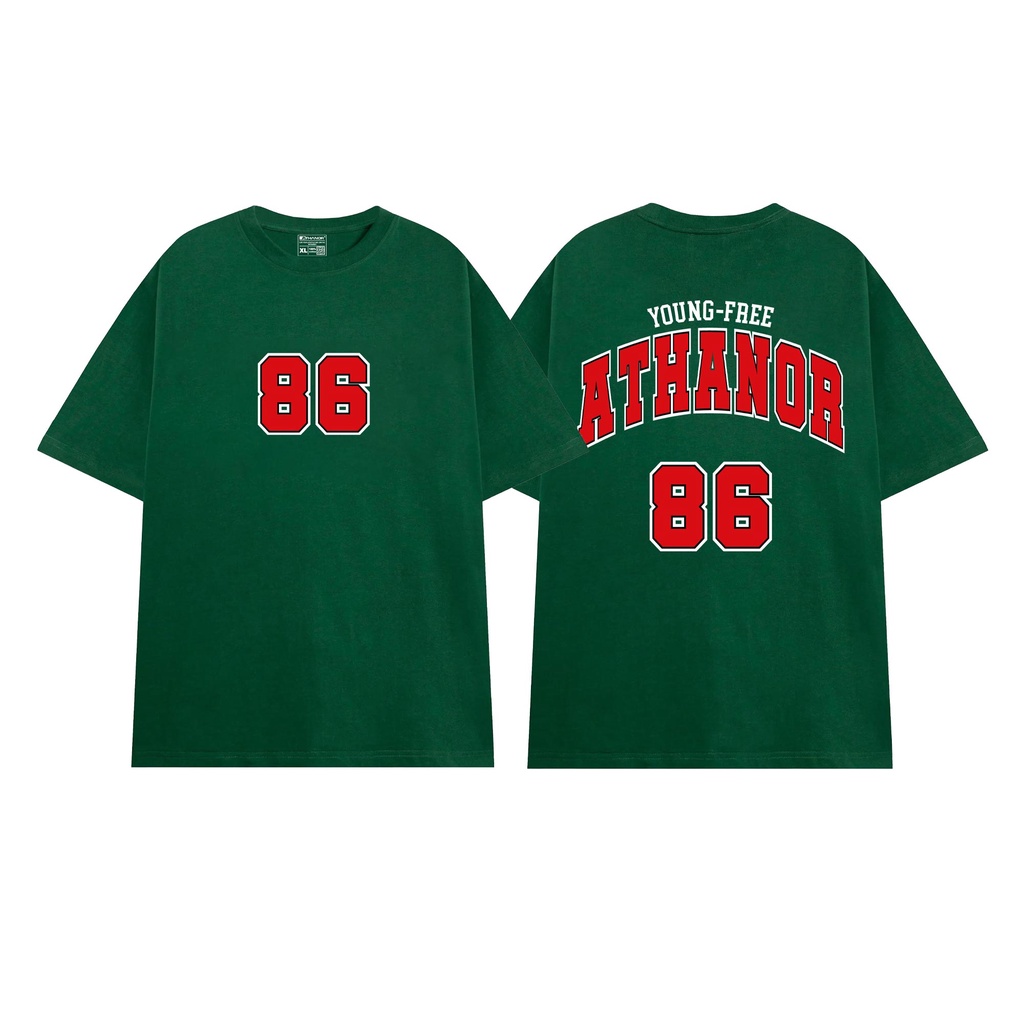 Áo phông nam form rộng ATHANOR form rộng tay lỡ chất cotton 100% mẫu 86