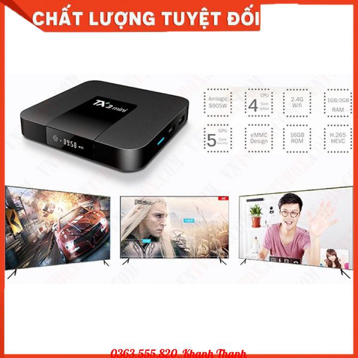 TV BOX TX3 Mini (Amlogic S905W QuadCore/2G/16G) CÓ BLUETOOOTH - Android TV Box Tx3 mini Ram 2GB