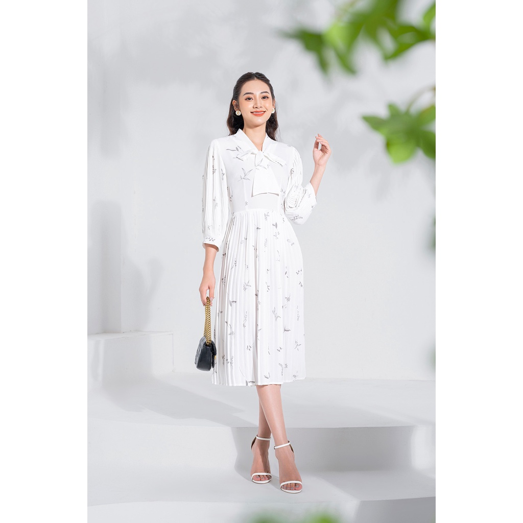 Đầm LAMER Cổ Nơ Dập Ly L63L22Q017