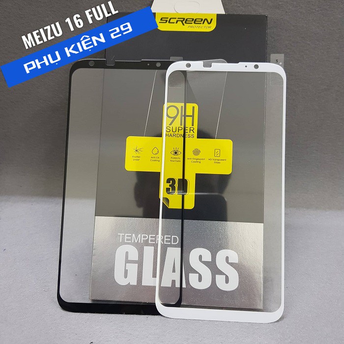 [Meizu 16] Kính cường lực FULL màn FULL keo Glass Pro+ 9H